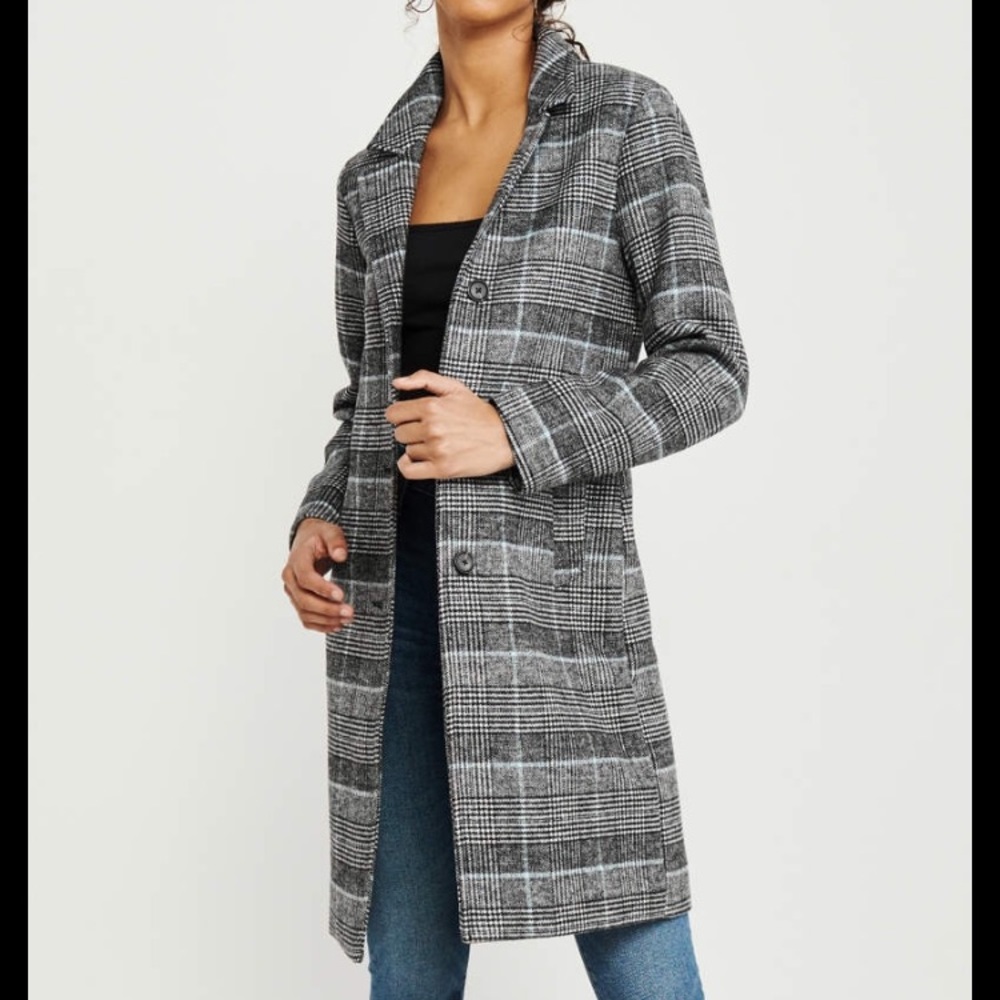ISO Abercrombie & Fitch Wool blend dad coat
